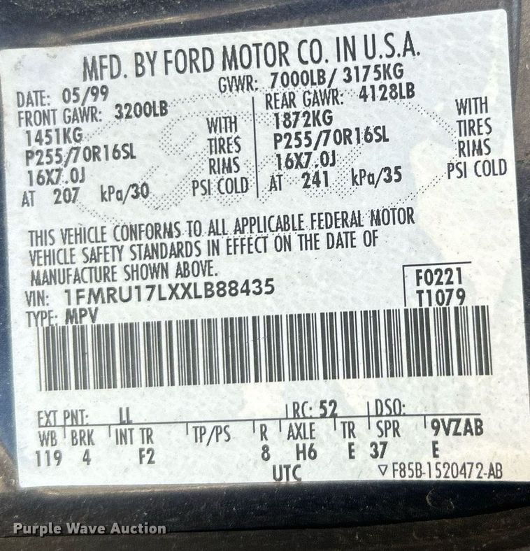 image for item DO7526 1999 Ford Expedition  SUV