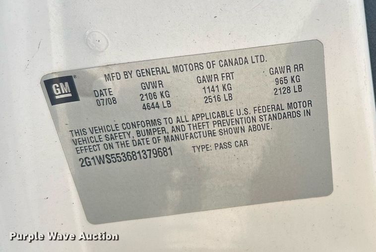 image for item DO7532 2008 Chevrolet  Impala Police