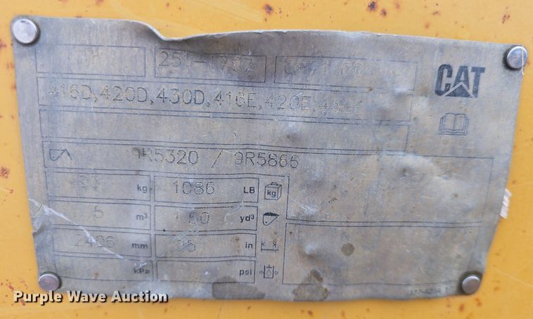 image for item DQ4568 2008 Caterpillar 430E backhoe