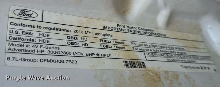 image for item DR2637 2013 Ford F550 Super Duty dump truck