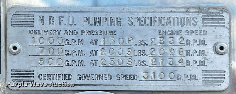 image for item DS3124 1970 American LaFrance  pumper fire truck