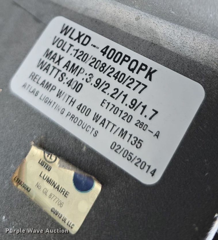 image for item DS4847 2014 Atlas Lighting WLXD-400PQPK 