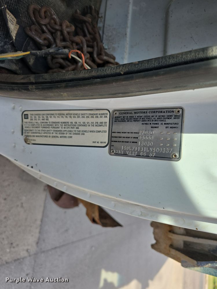 image for item DS4848 1990 GMC 7000 dump truck