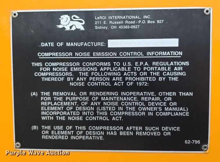 image for item DS4857 1997 LeROI International Inc. 3311x31 paint striping bed