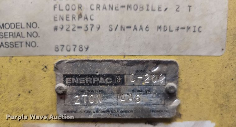 image for item DS4861 Enerpac C-200 engine hoist