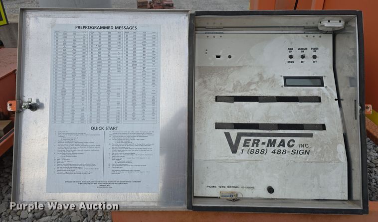 image for item DS4863 2002 Ver-Mac Inc. PCMS 1210 message board trailer