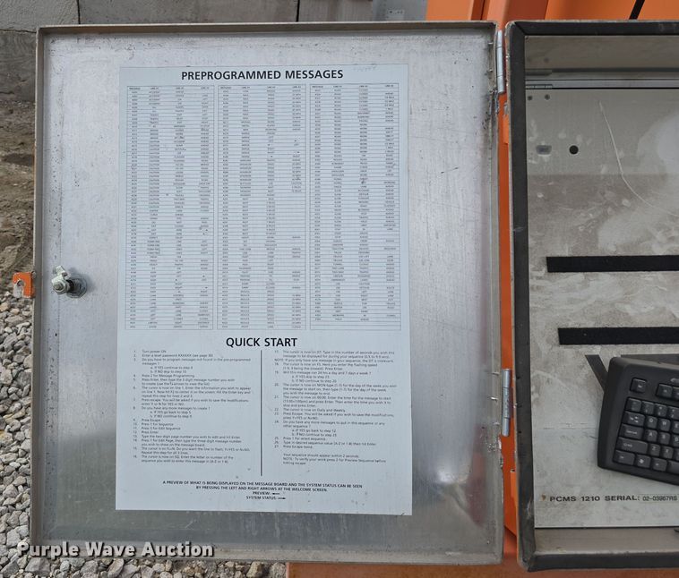 image for item DS4865 2002 Ver-Mac Inc. PCMS 1210 message board trailer