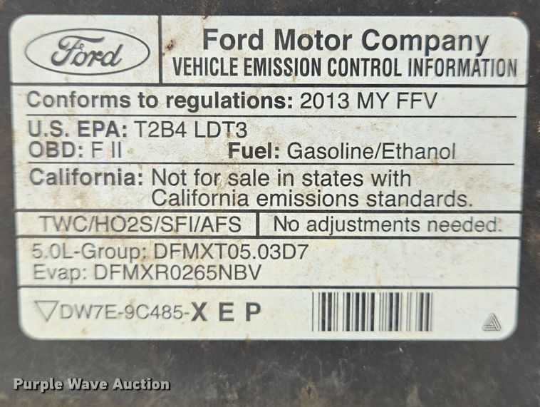 image for item DT5271 2013 Ford F150 XL SuperCrew pickup truck