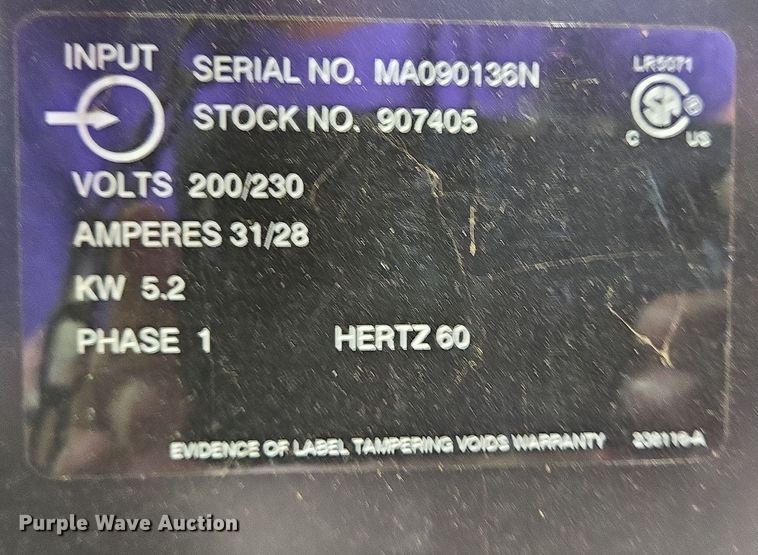 image for item DT5274 Miller  Millermatic 212 welder