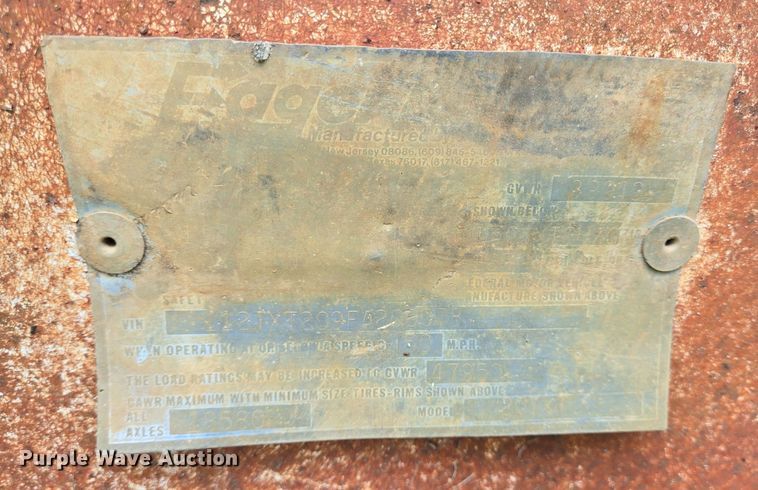 image for item DT5275 1985 Eagle tilt deck equipment trailer