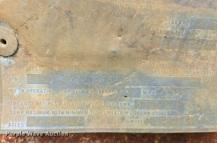 image for item DT5275 1985 Eagle tilt deck equipment trailer