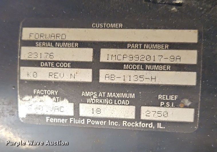 image for item DT7503 Forward Manufacturing DP10A two post automotive lift 