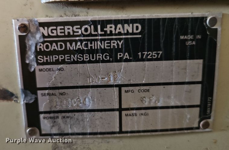 image for item DT7514 Ingersoll Rand  DD-12 double drum roller