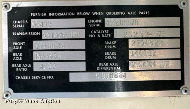 image for item DV2807 1996 Blue Bird TC2000 school bus