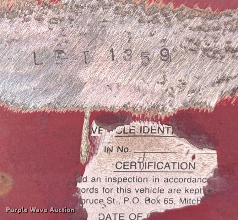 image for item DV2825 1973 Schwartz PFD drop deck hydraulic tail equipment trailer