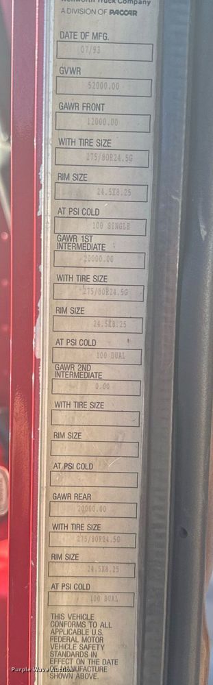 image for item DV2830 1994 Kenworth  T600 pumper fire truck