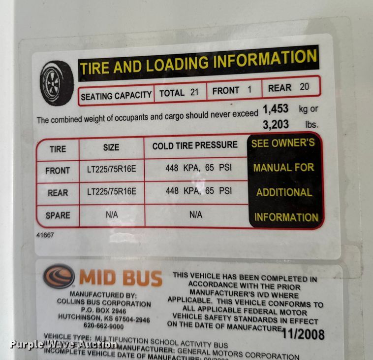 image for item DX1255 2009 Chevrolet Express 3500 shuttle bus