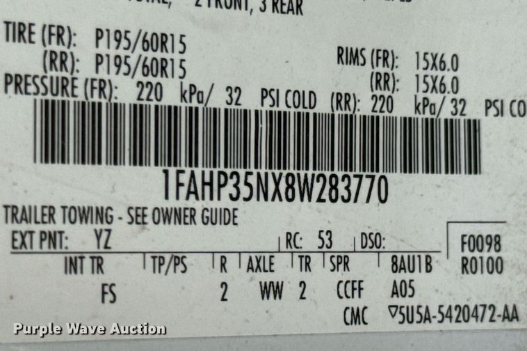 image for item DX1293 2008 Ford Focus SE 