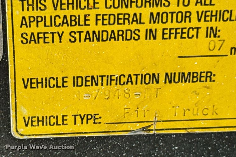 image for item DX1328 1979 Hendrickson  pumper fire truck