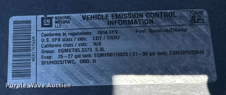 image for item DX3608 2014 Chevrolet  Tahoe Police SUV