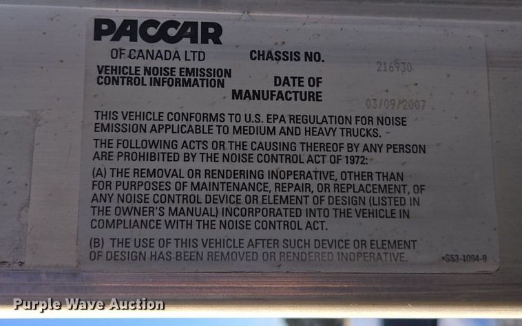 image for item EE7782 2008 Kenworth T300 truck cab and chassis