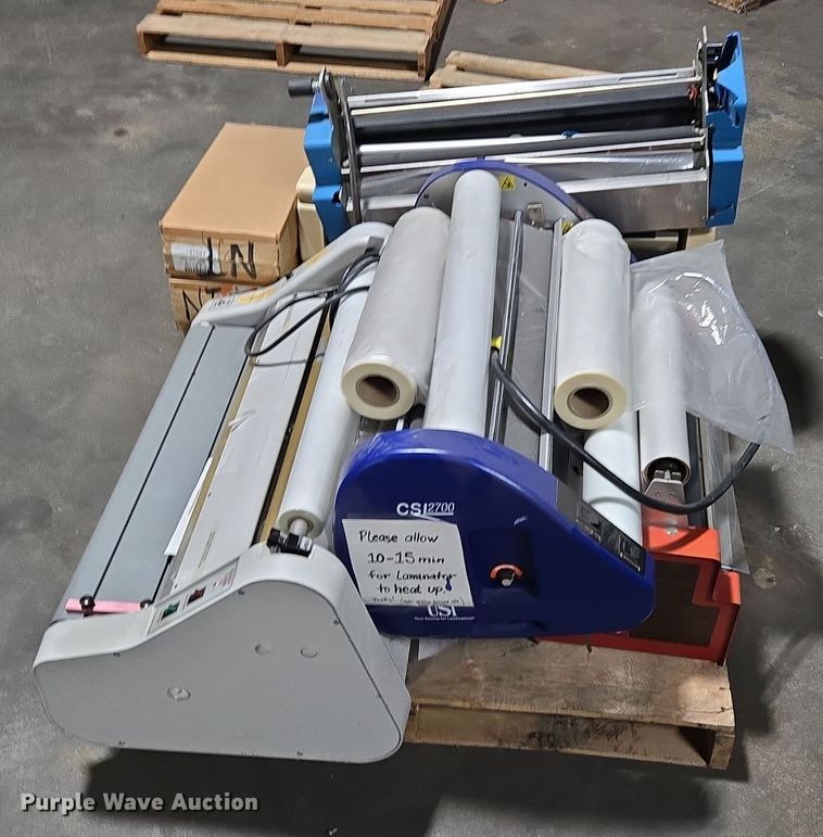 image for item EE8522 (5) laminating machines 