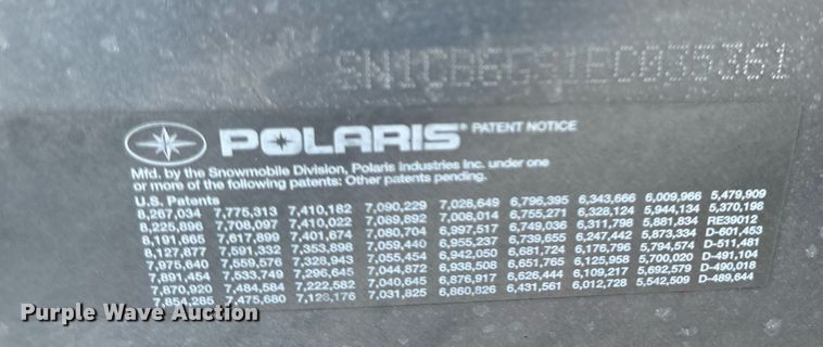 image for item EG6744 2014 Polaris Indy 600 snowmobile