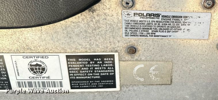 image for item EG6745 2007 Polaris 600 HOCFI snowmobile