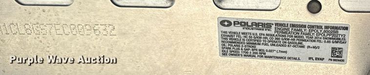 image for item EG6746 2014 Polaris Assault 800 snowmobile