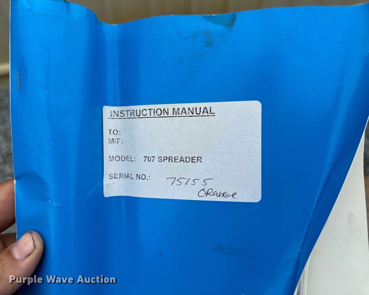 image for item EH4379 Gledhill Road Machinery Company 707 spreader