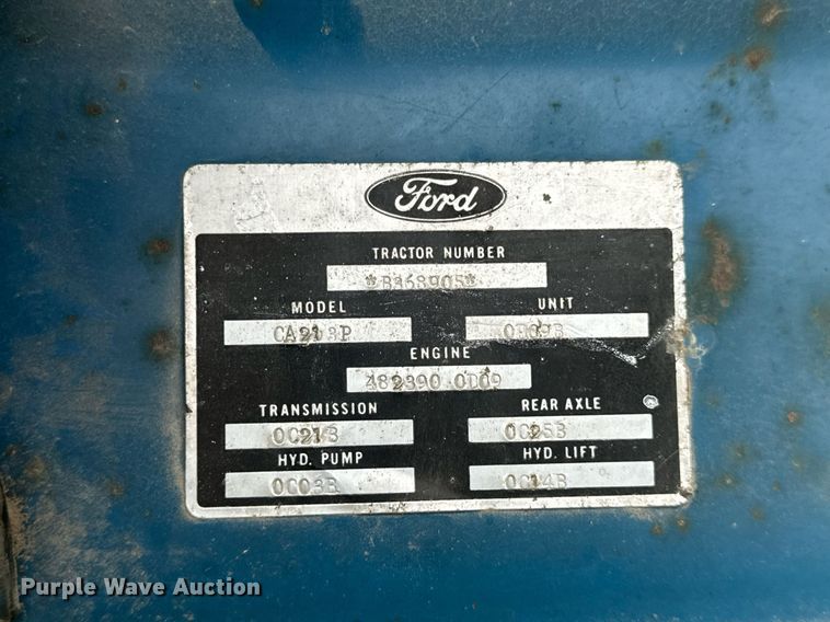 image for item EH7077 1980 Ford 3600 tractor