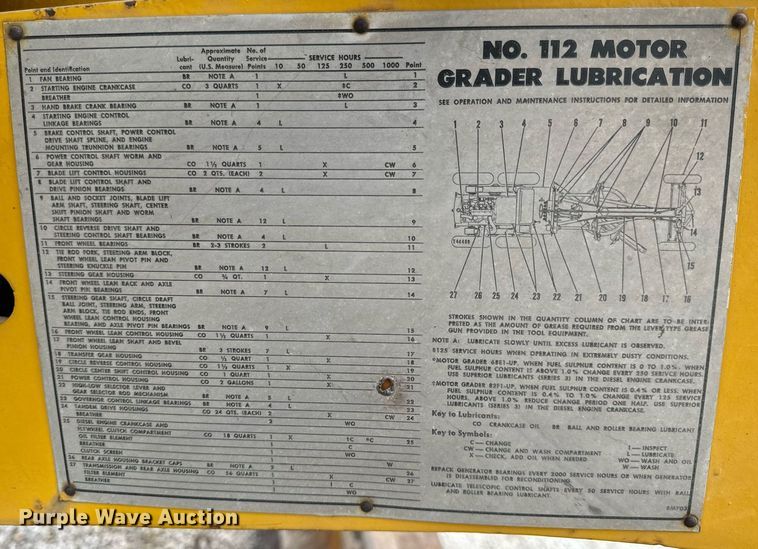 image for item EH7079 1962 Caterpillar  112E rigid frame motor grader