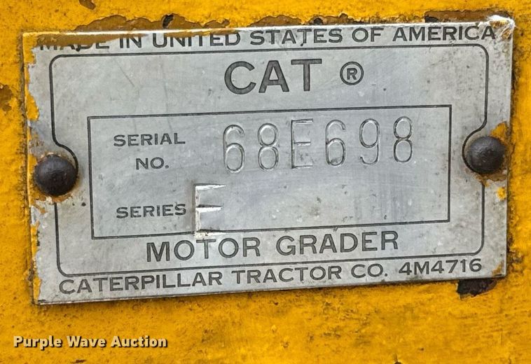 image for item EH7079 1962 Caterpillar  112E rigid frame motor grader