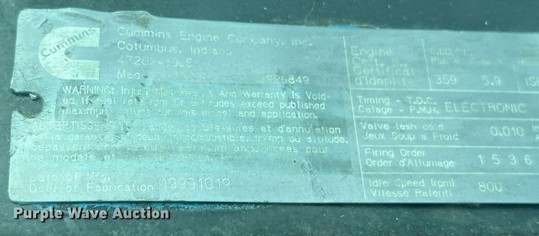 image for item EJ2999 2000 Blue Bird blood donation bus