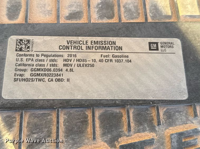 image for item EJ3034 2016 Chevrolet  Express LS 3500 van