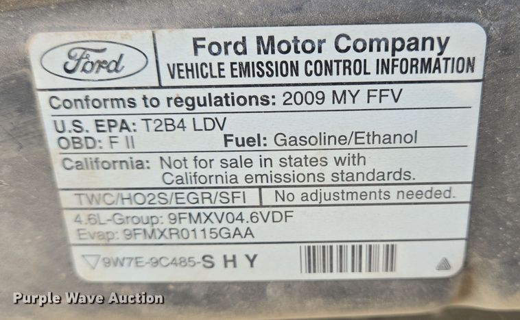 image for item EJ3040 2009 Ford Crown Victoria Police Interceptor 