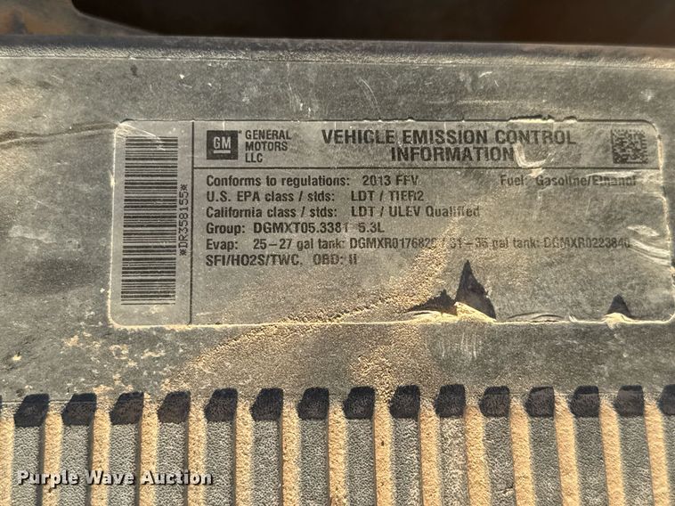 image for item EJ3050 2013 Chevrolet  Tahoe Police SUV