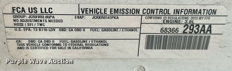 image for item EJ4863 2018 Dodge Charger Police