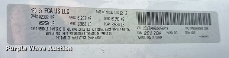 image for item EJ4863 2018 Dodge Charger Police