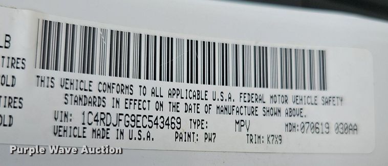 image for item EJ5573 2014 Dodge Durango Police SUV