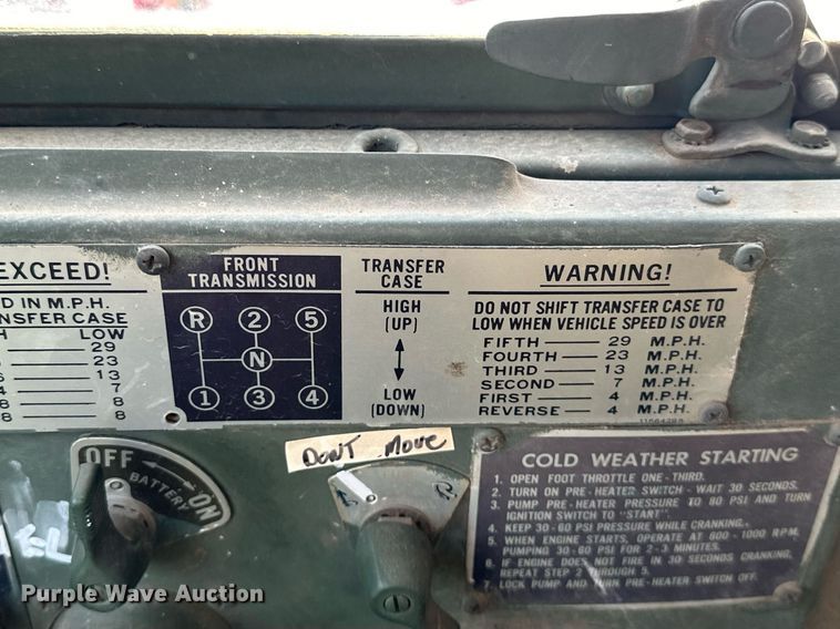 image for item EK0018 1972 AM General M818 brush fire truck