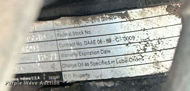 image for item EK0018 1972 AM General M818 brush fire truck