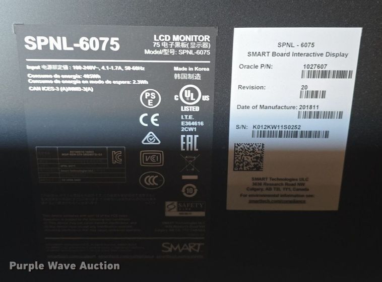 image for item EK2222 (14) Smart Board televisions 