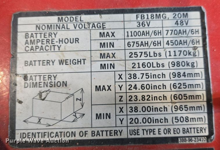 image for item EK2223 Tusk 400MBS-3 forklift