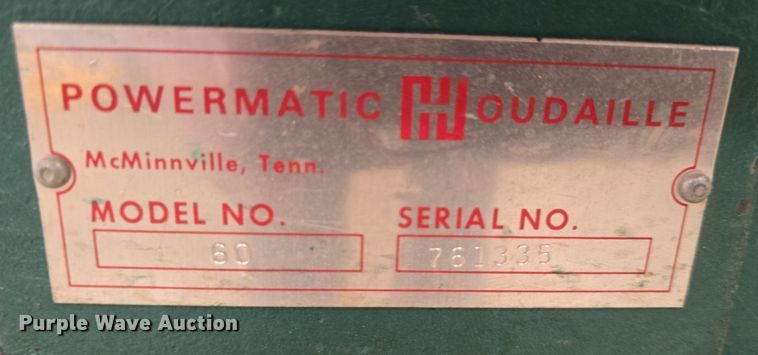 image for item EK2228 Powermatic  60  planer