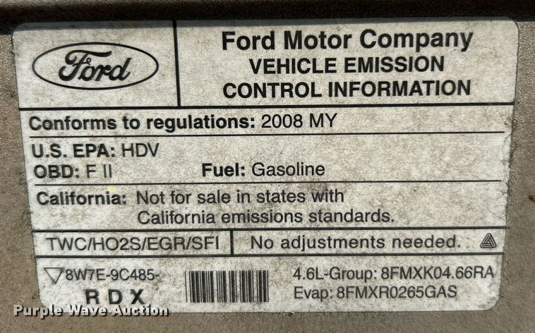 image for item EK3387 2008 Ford E150 van