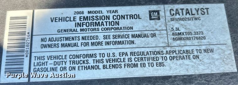 image for item EK3388 2008 Chevrolet  Tahoe  SUV