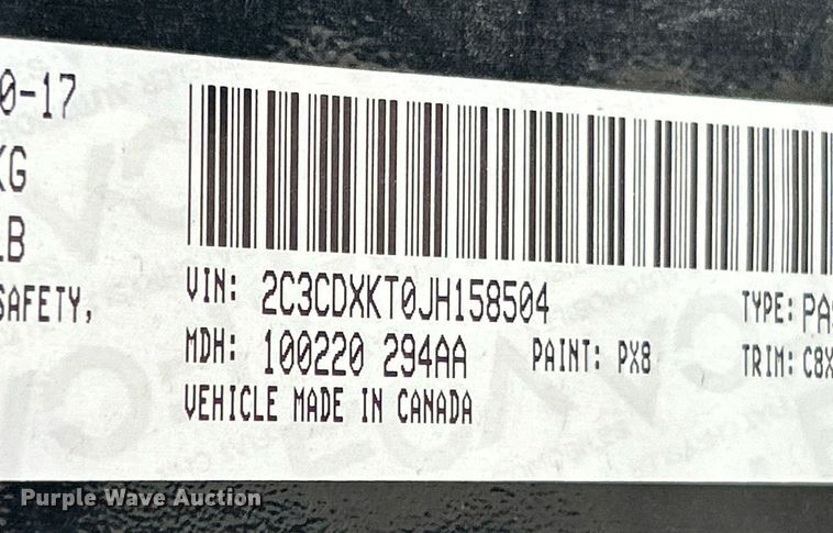 image for item EK3410 2018 Dodge  Charger Police  