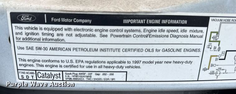 image for item EN0001 1997 Ford E350 box truck