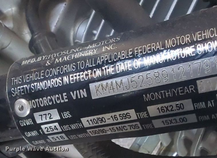 image for item EQ2123 2009 Hyosung Aquila motorcycle